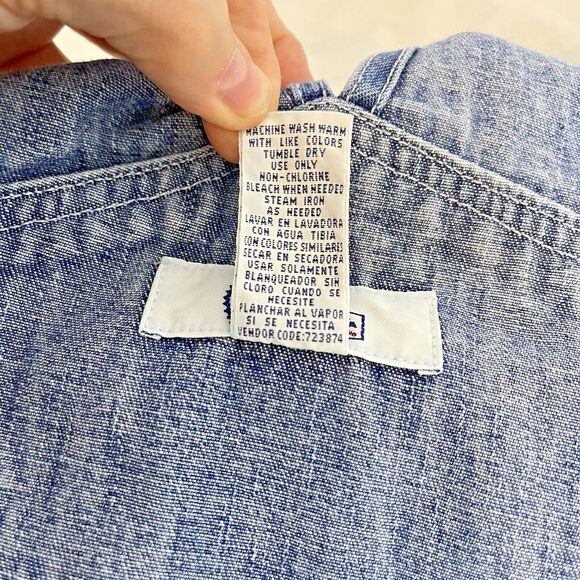 ARIZONA ORIGINAL PREMIUM JEAN CO MENS OVERALLS LARGE BLUE 100% COTTON DENIM BIBS - Picture 14 of 14